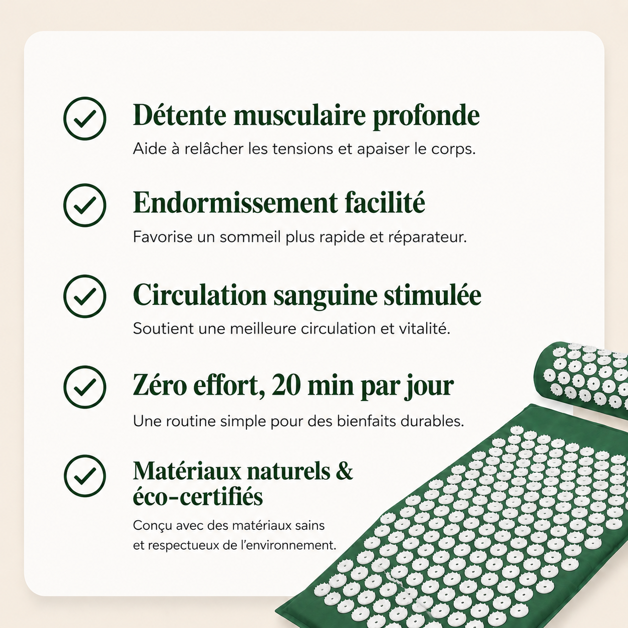 ZenMat — Tapis d'acupression écologique